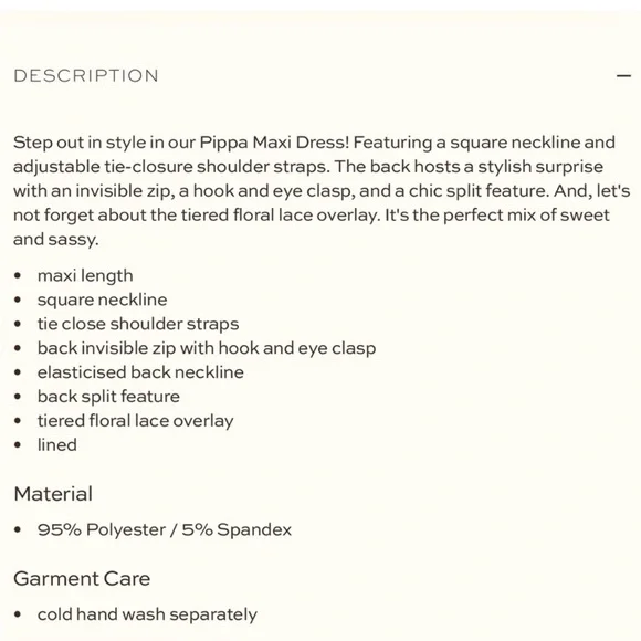 Petal and Pup Off White Eyelet Tie-Shoulder Maxi Dress Size XS - Picture 5 of 16